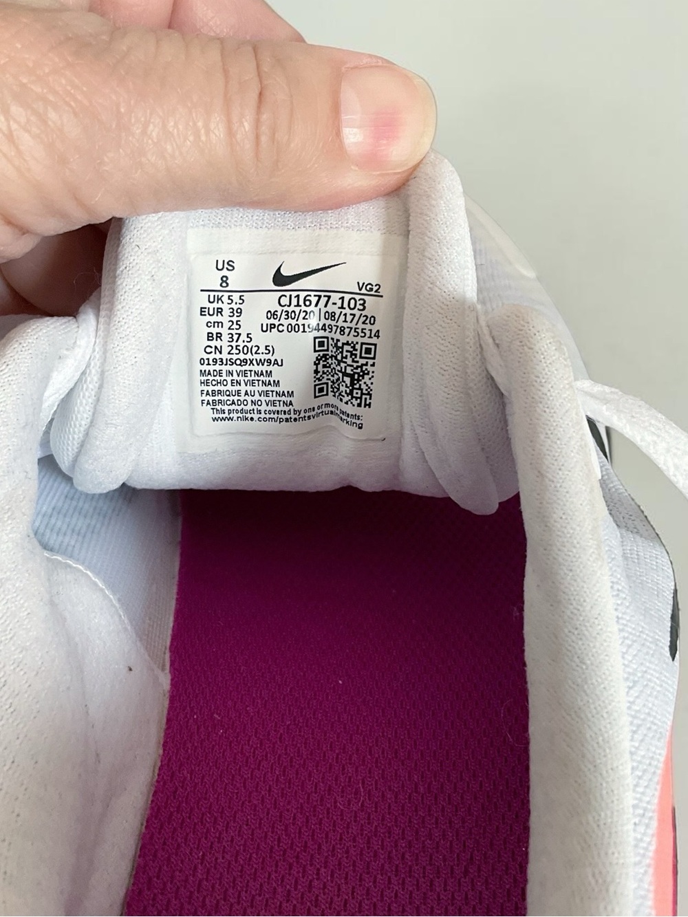 Nike Crimson Cactus Flower Wearallday Sneaker, Size 8 - Picture 9 of 13